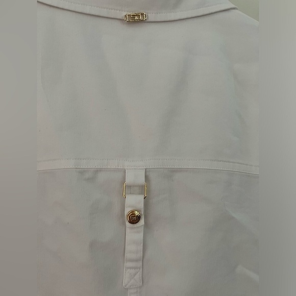 ST. JOHN SPORT By Marie Gray White Shirt/Jacket Sz. S cotton - Picture 8 of 10